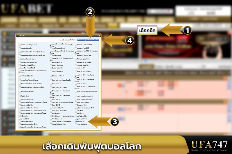 เลือกเดิมพันฟุตบอลโลก