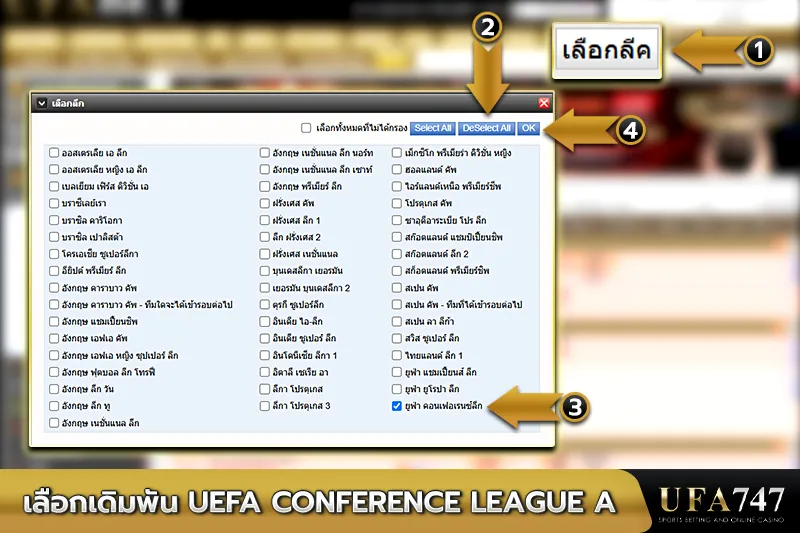 เลือกเดิมพันยูฟ่าคอนเฟอเรนซ์ลีก