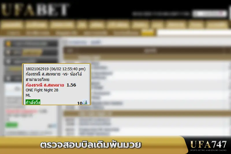 ตรวจสอบบิลเดิมพัน-one-championship