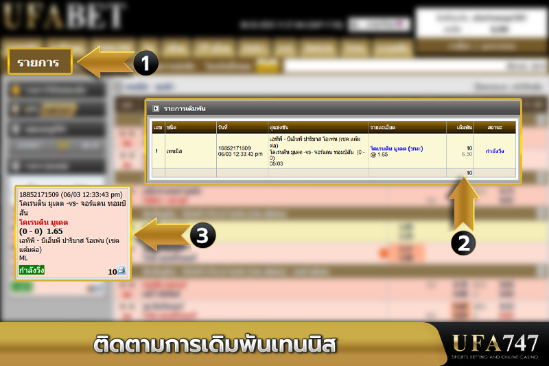 ติดตามการเดิมพันเทนนิส